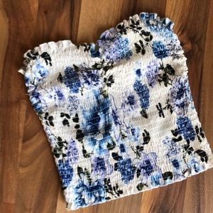 Floral crop/tube top